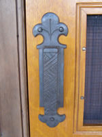 New shelter door handle