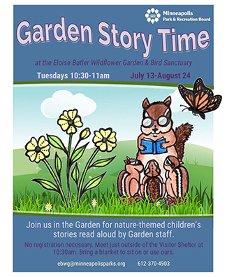 Garden program brochure for story time