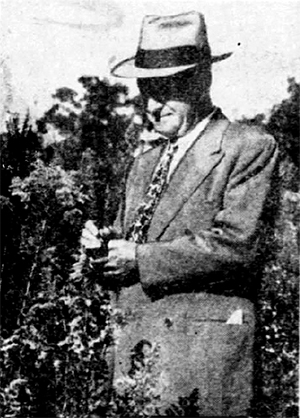 Clinton Odell in the Garden in 1949
