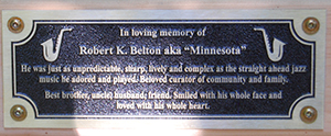 Belton Bench placque